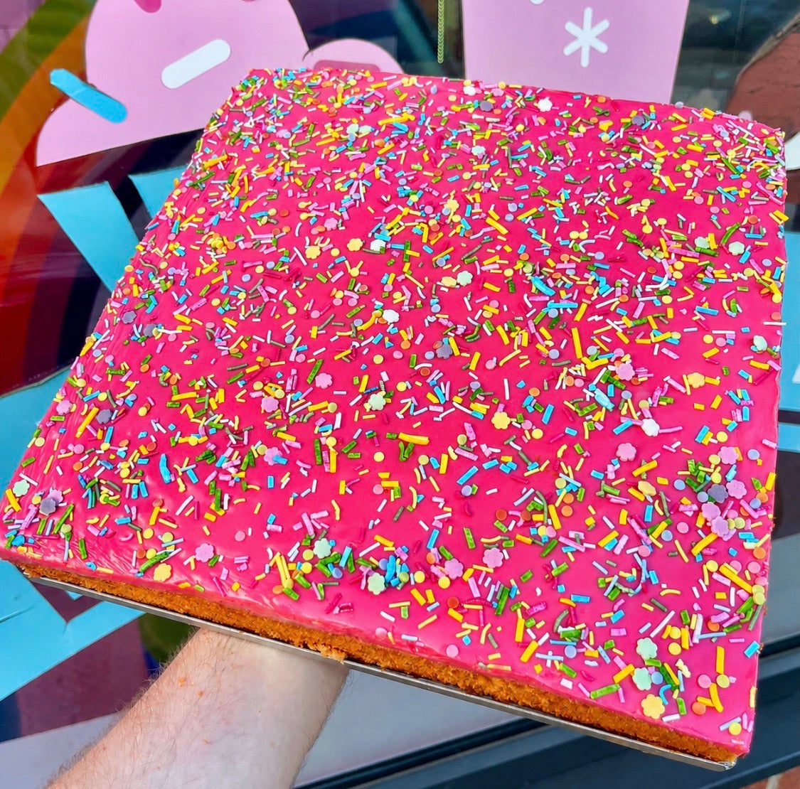 Pink Unicorn Milky Bar School Cake