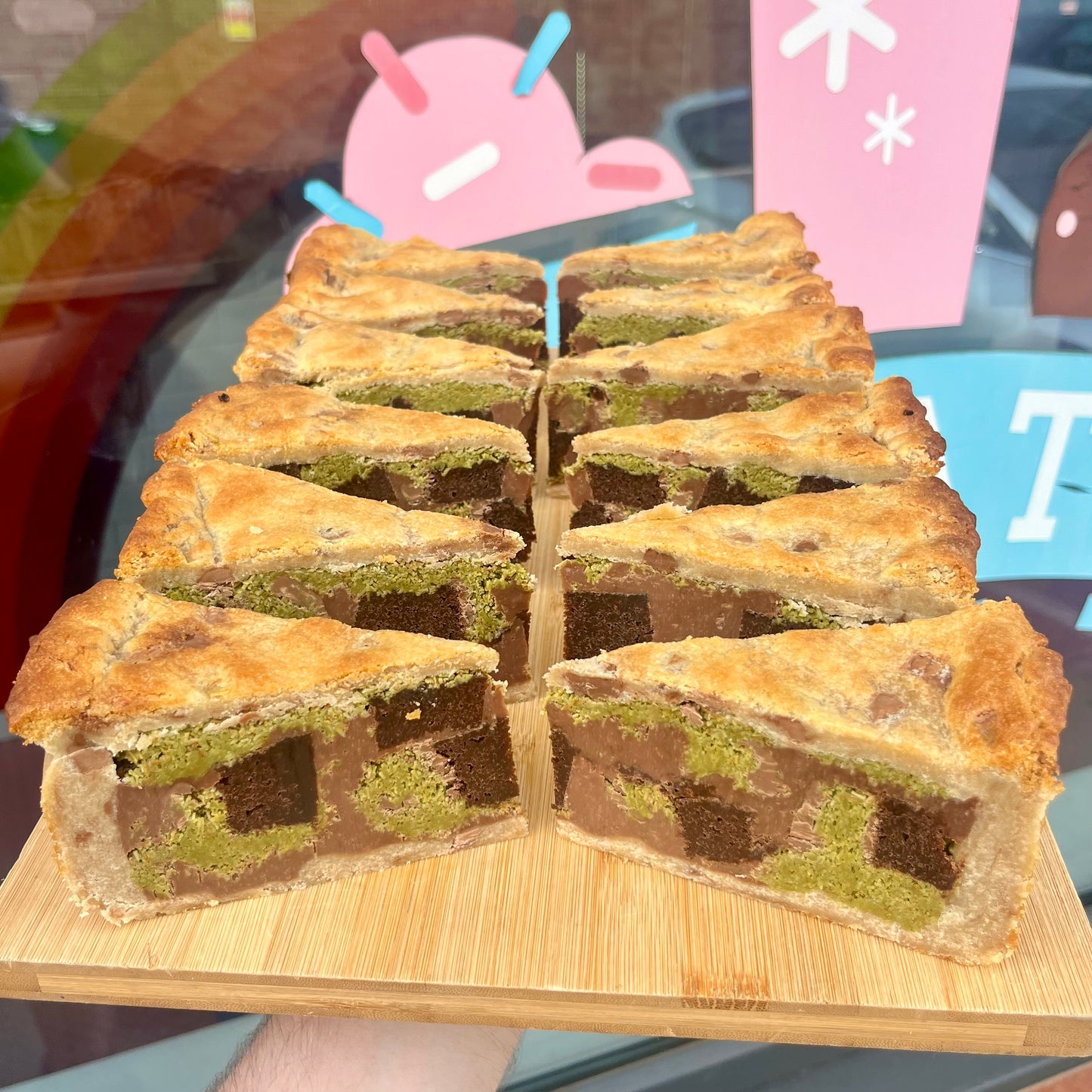 Dubai Brownie Cookie Pie