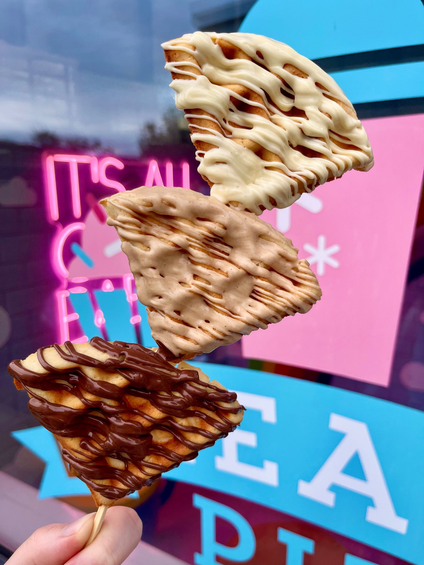 Waffle on a stick