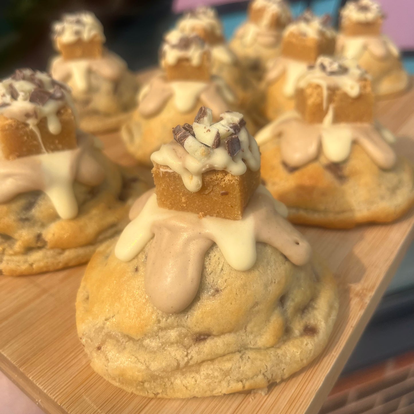 Kinder Blondie Stuffed Cookie