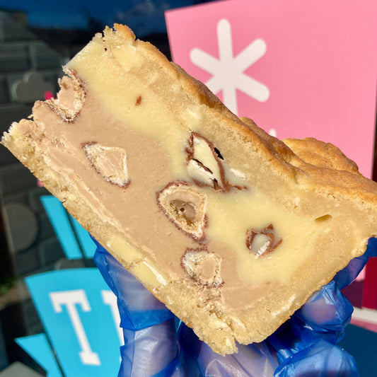 White Kinder Cookie Pie