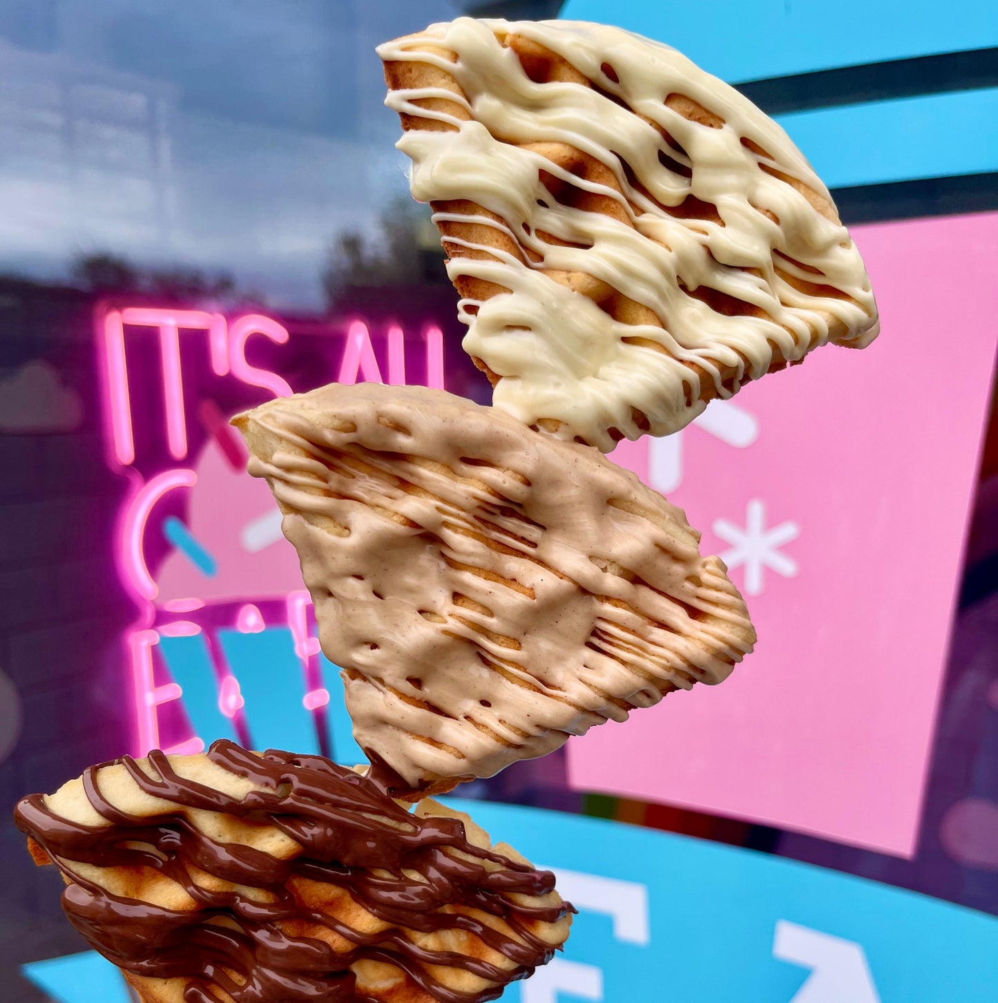 Waffle on a stick